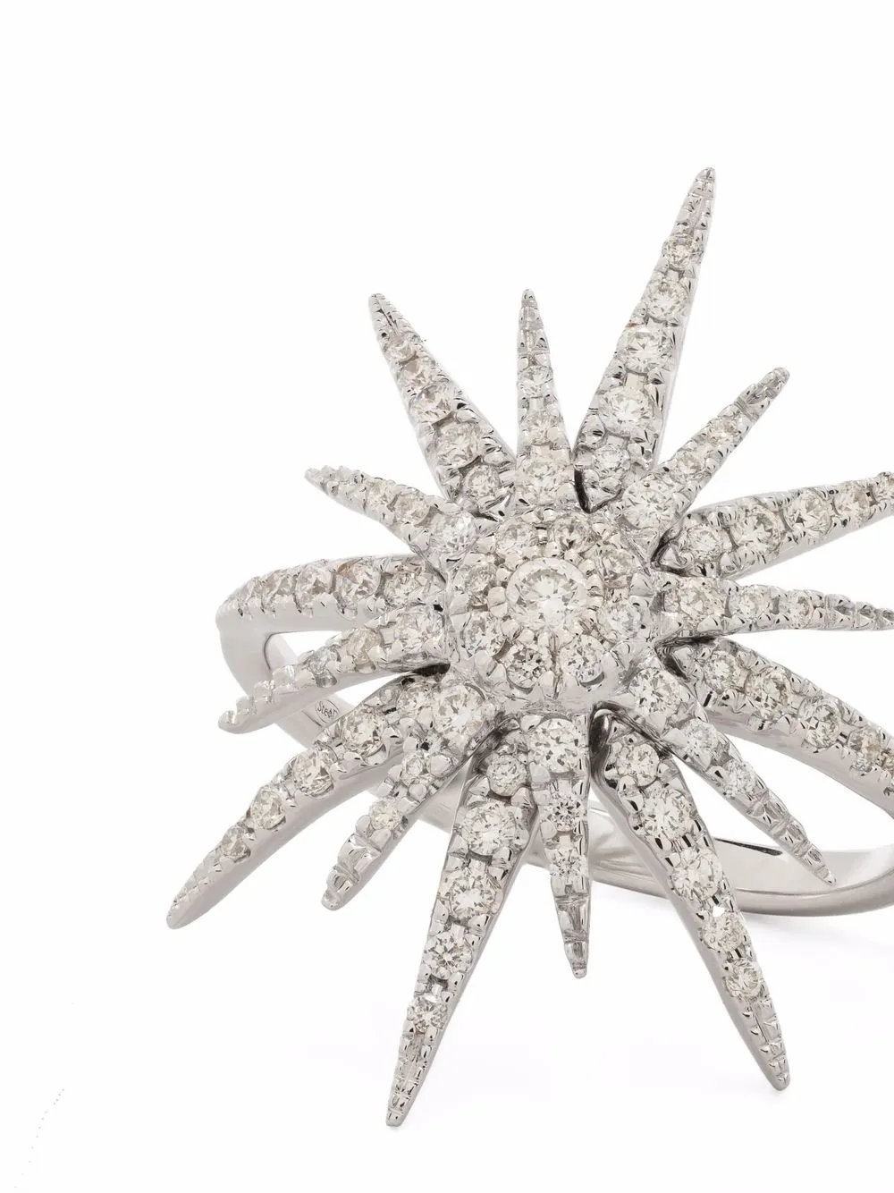 фото Djula кольцо big sun из белого золота с бриллиантами