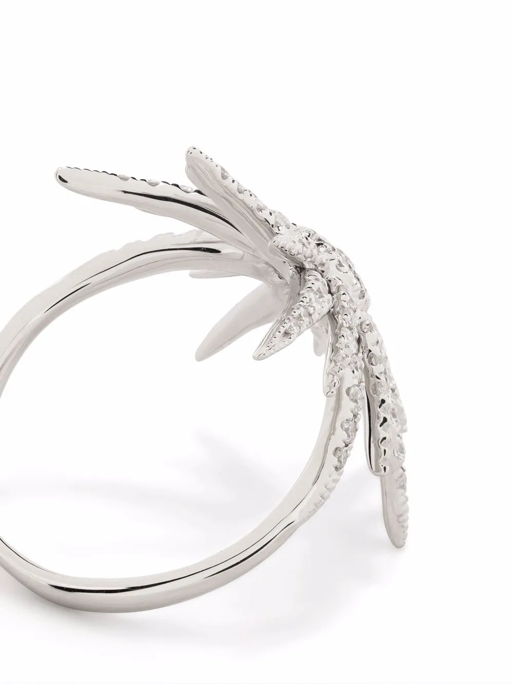 фото Djula кольцо big sun из белого золота с бриллиантами