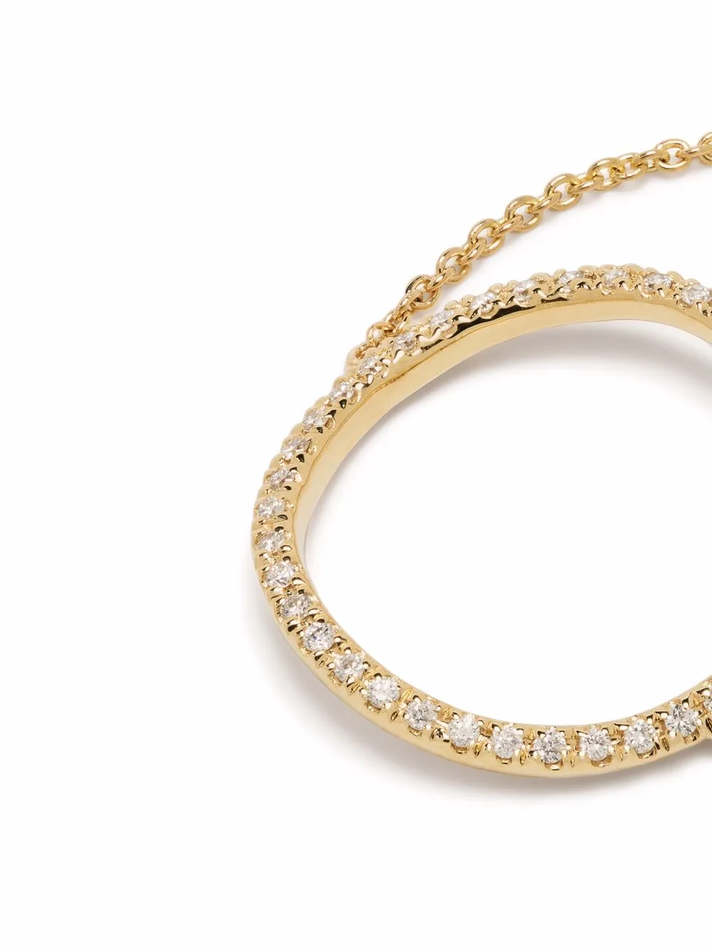 фото Djula кольцо big circle из желтого золота с бриллиантами