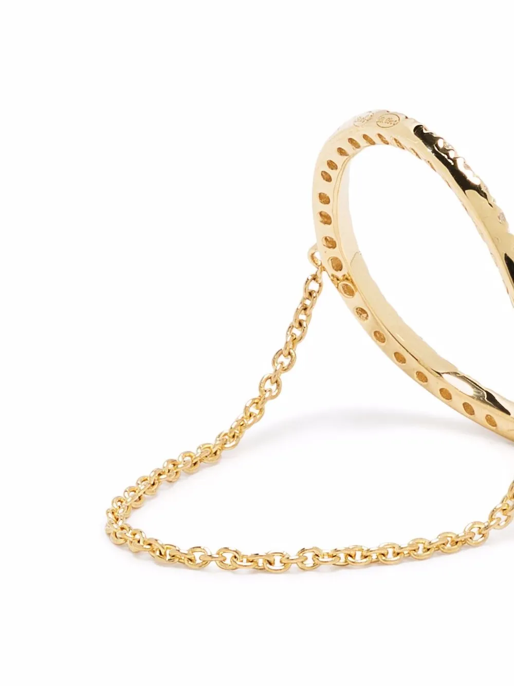 фото Djula кольцо big circle из желтого золота с бриллиантами