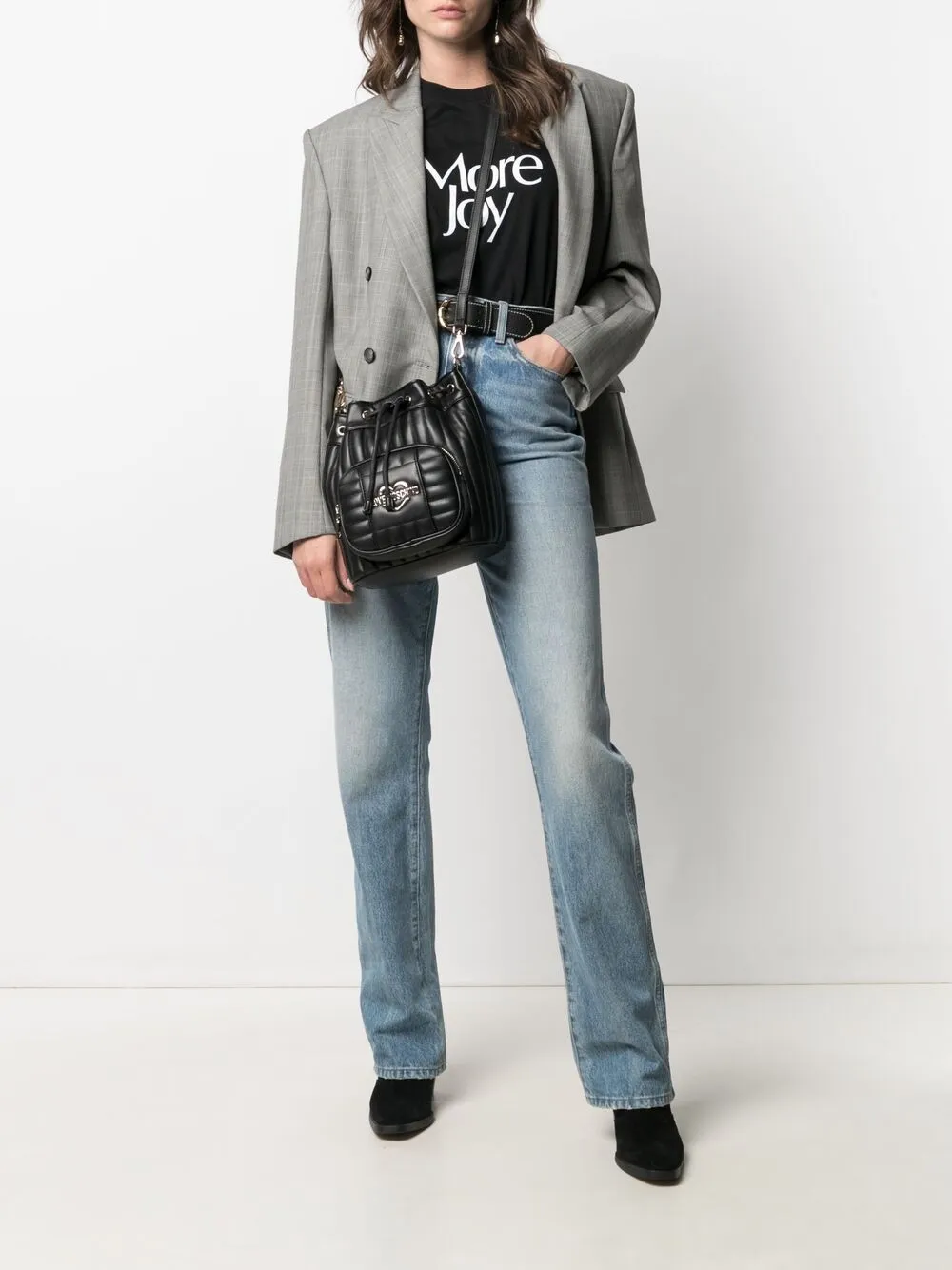 фото Love moschino стеганая сумка-ведро