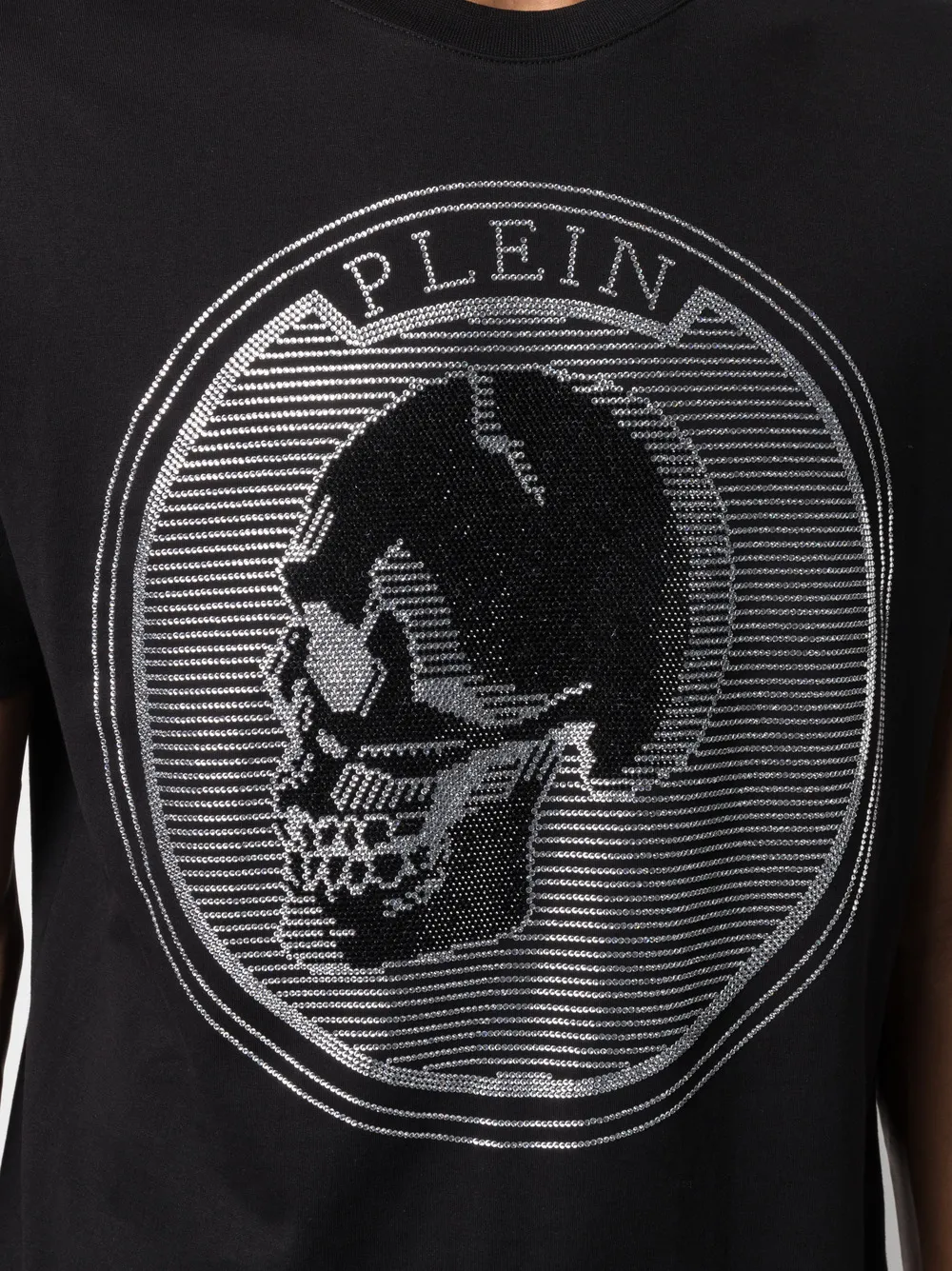 фото Philipp plein футболка с логотипом и кристаллами