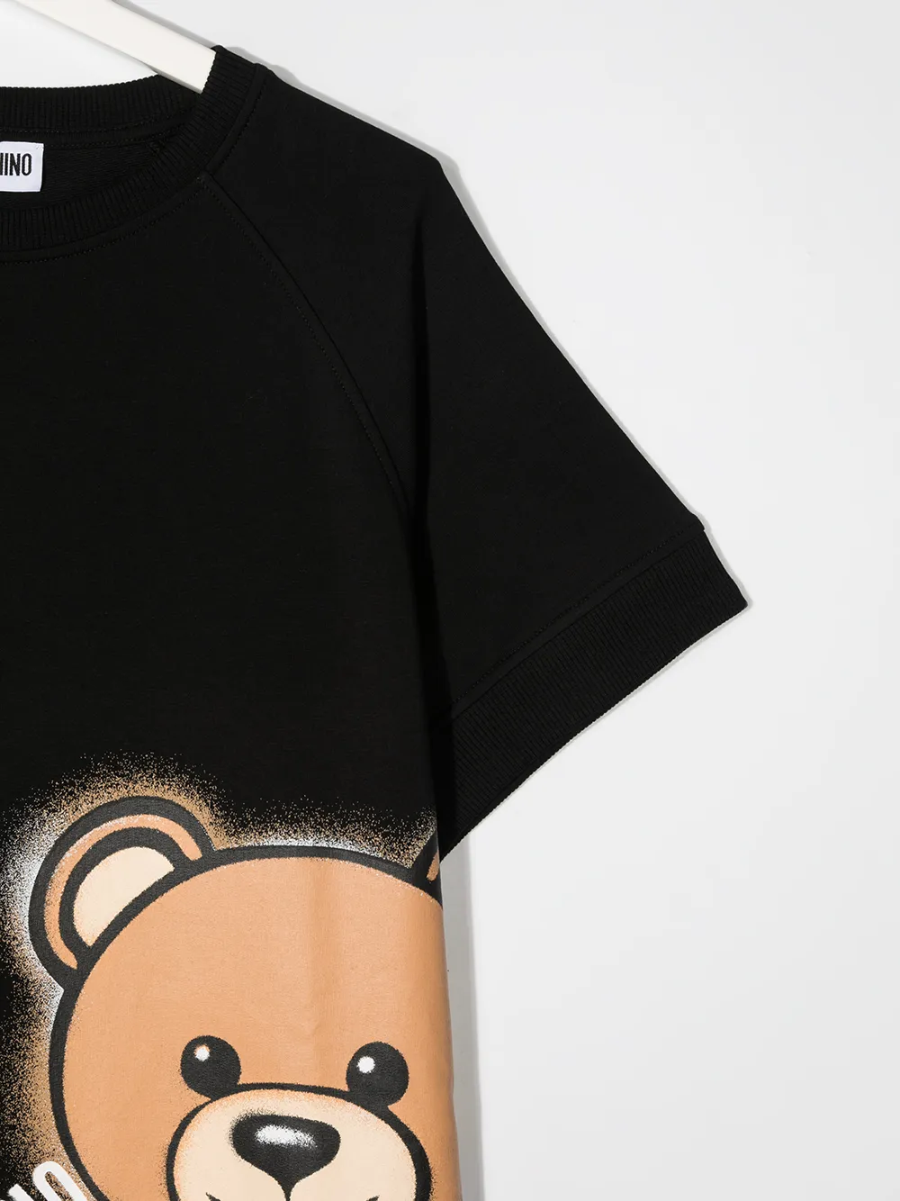 фото Moschino kids платье-футболка с круглым вырезом и логотипом