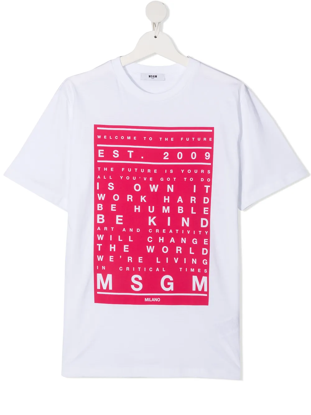 фото Msgm kids футболка с надписью