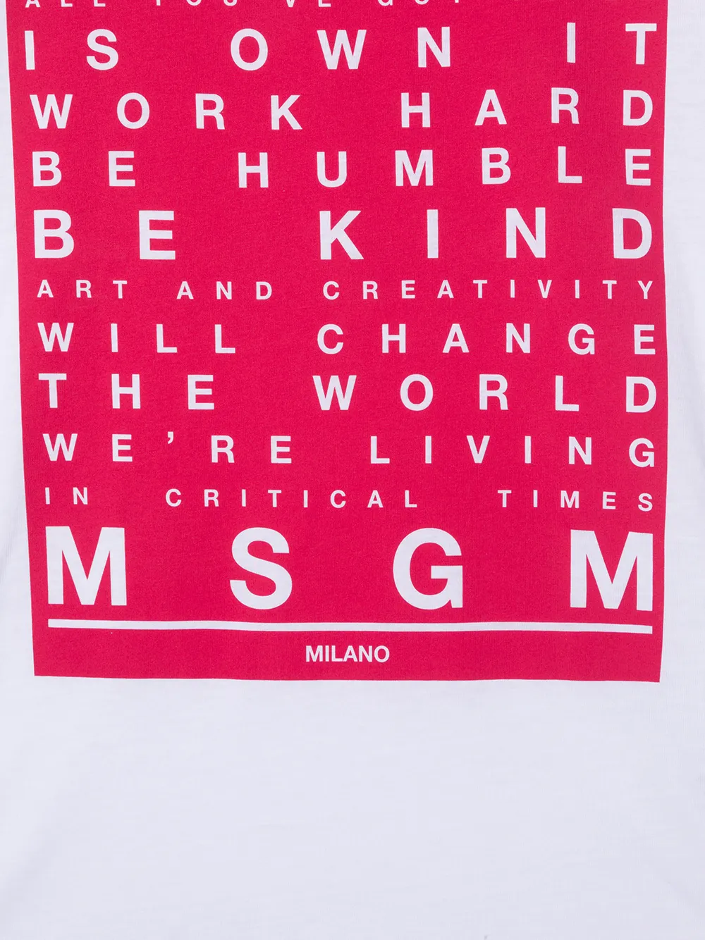 фото Msgm kids футболка с надписью