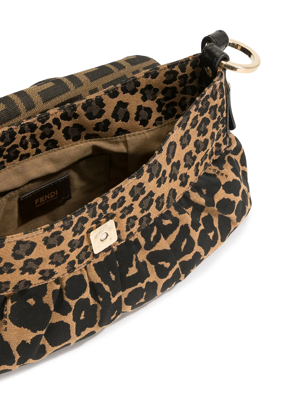 фото Fendi pre-owned сумка с узором zucca и леопардовым узором