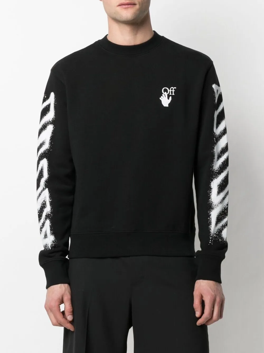 Off White Spray Arrows Sweatshirt Black FARFETCH