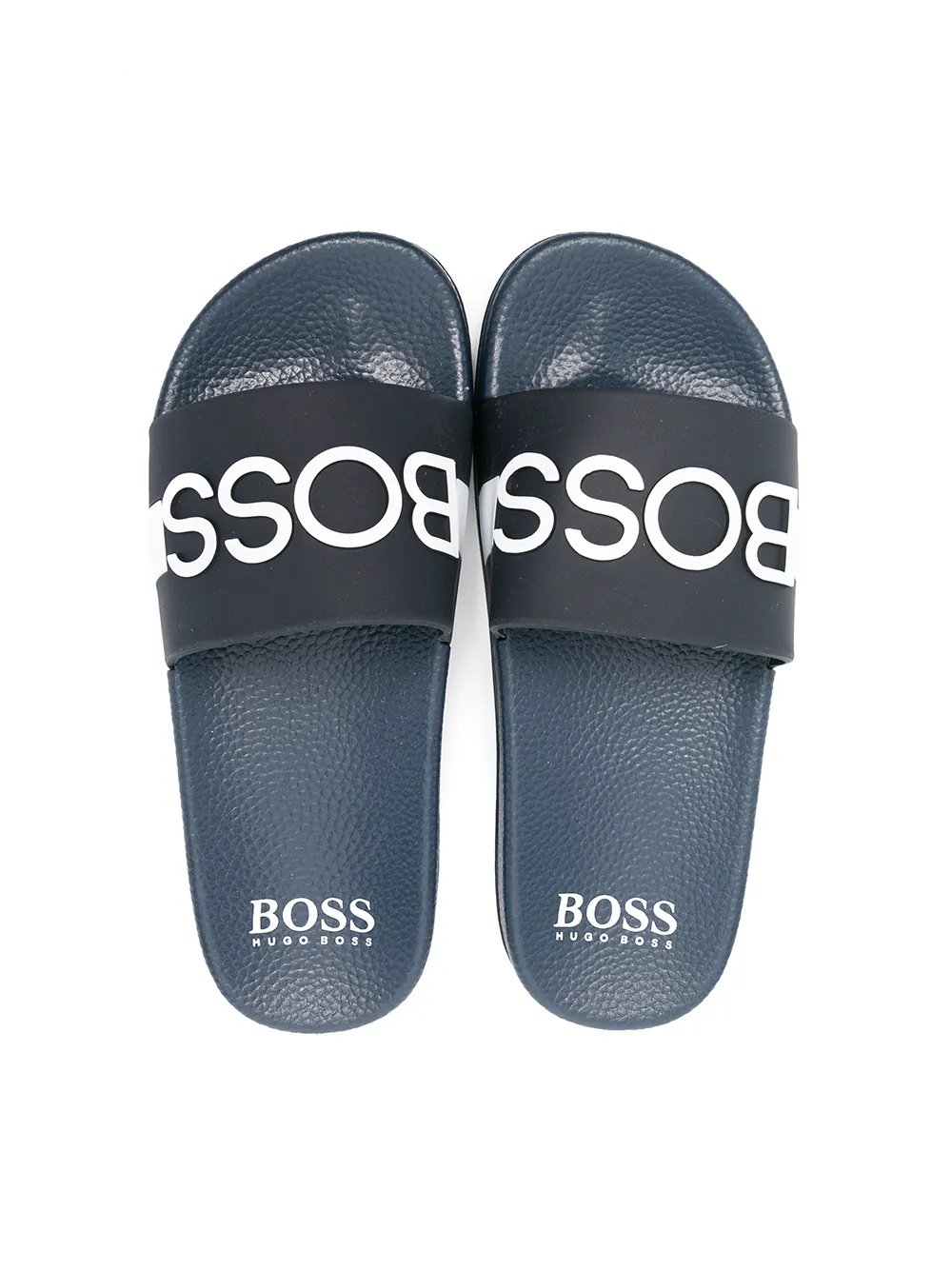 фото Boss kidswear шлепанцы с тисненым логотипом