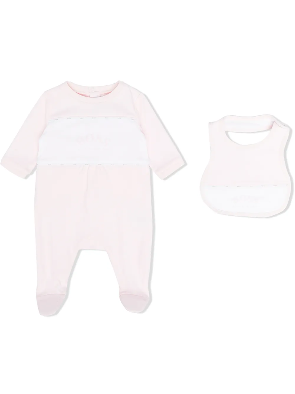 фото Boss kidswear комплект из комбинезона и нагрудника с логотипом