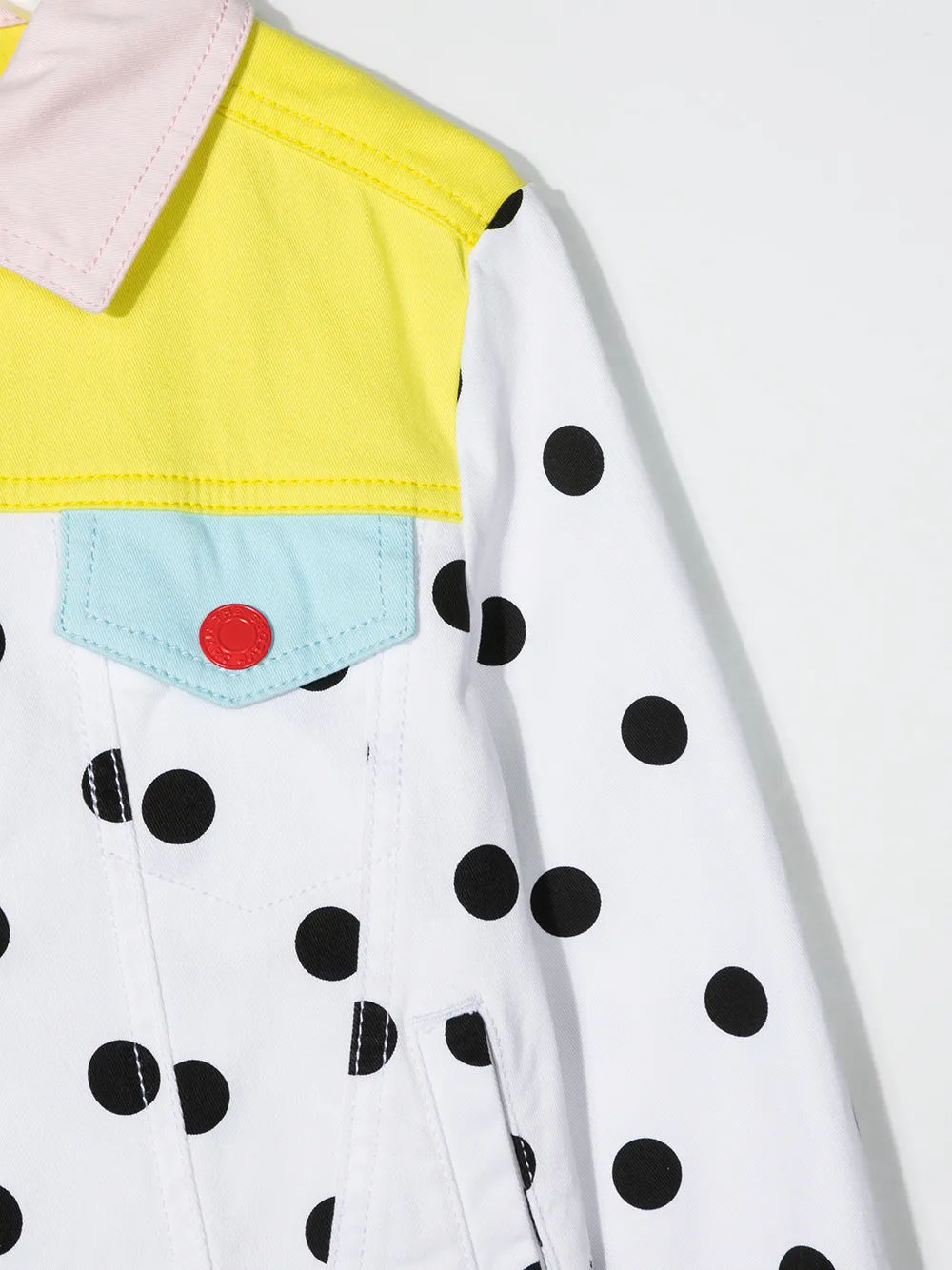 фото The marc jacobs kids джинсовая куртка в горох