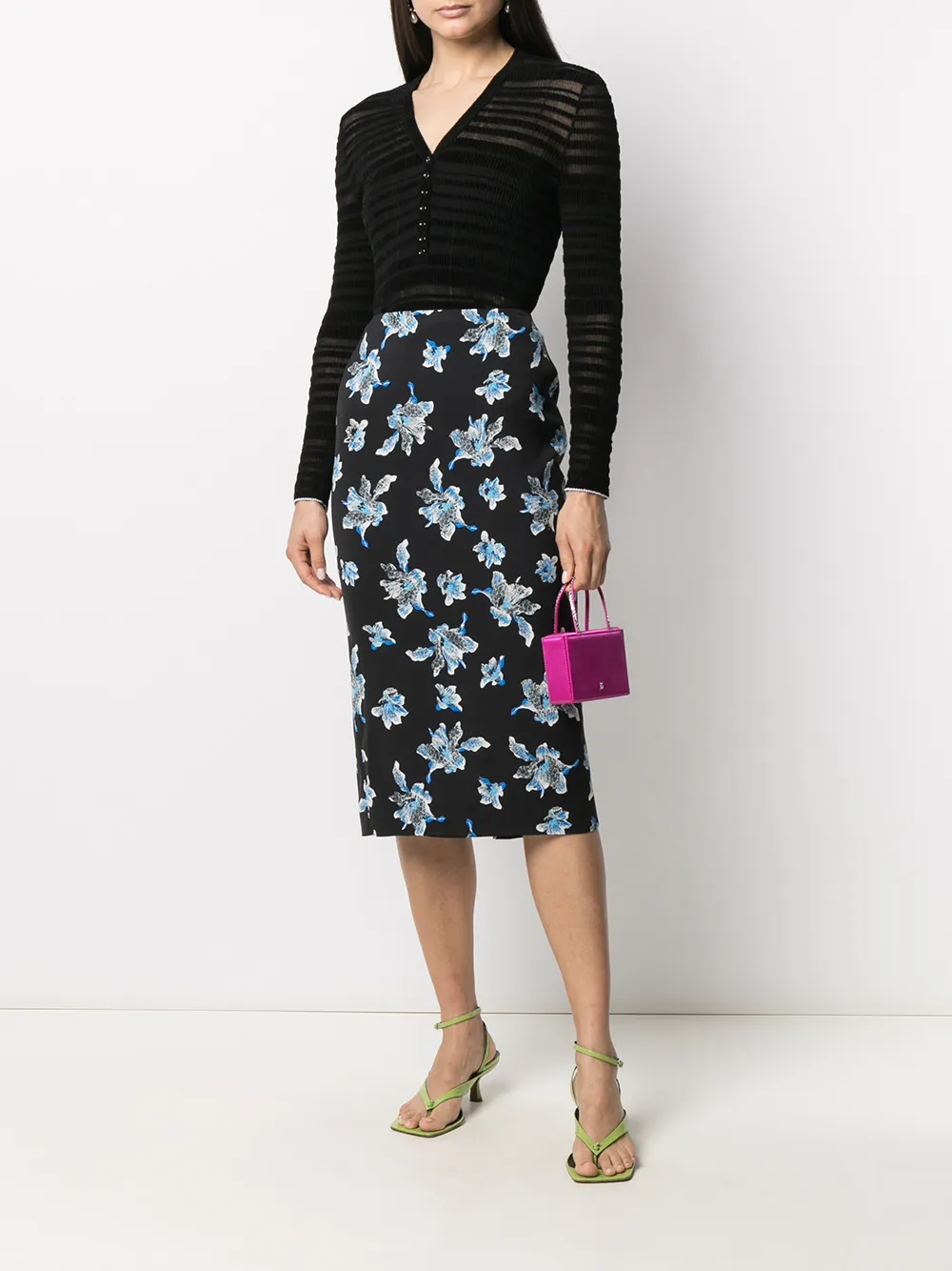 фото Dvf diane von furstenberg трикотажный топ в полоску