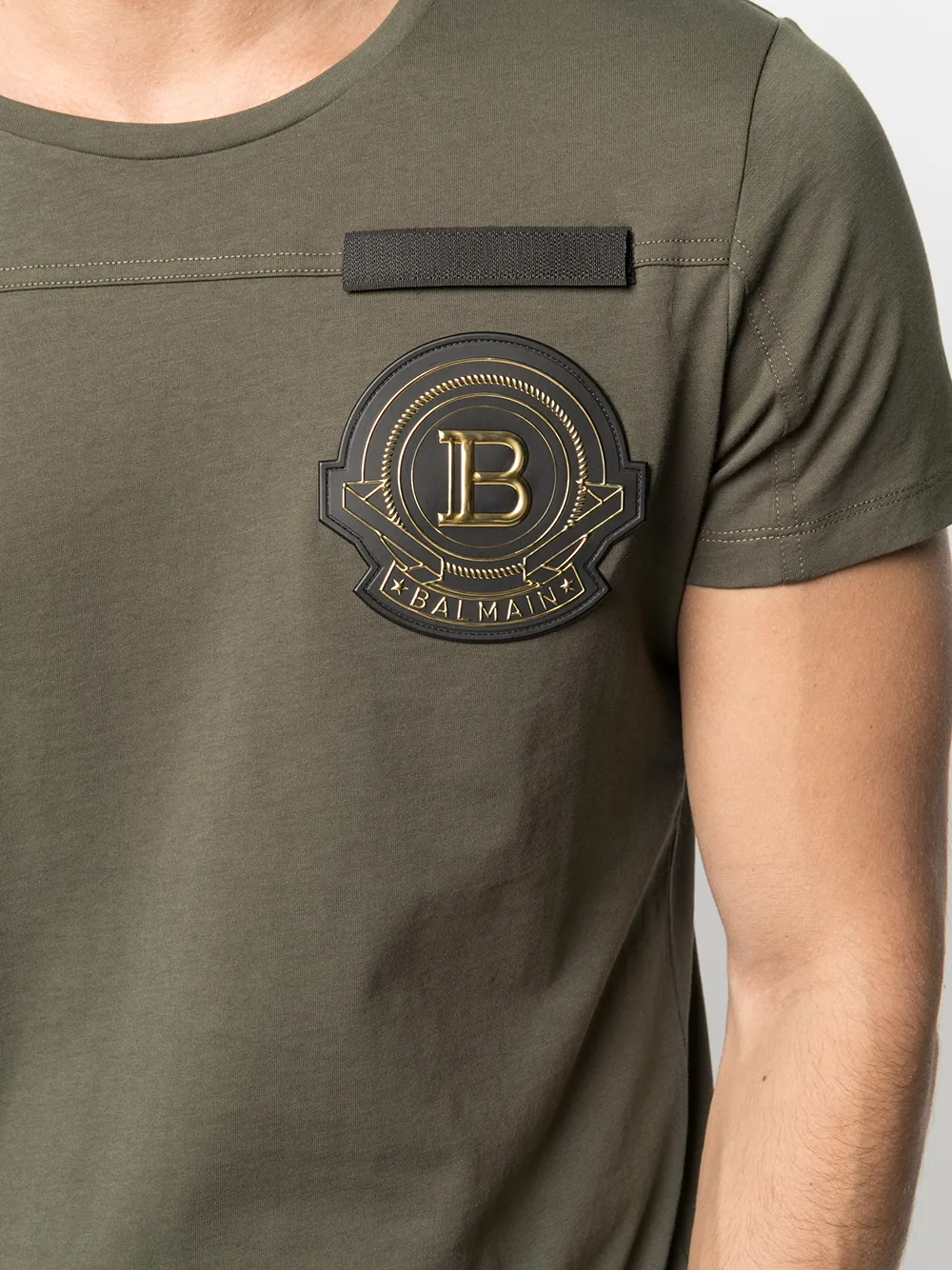 фото Balmain футболка с нашивкой-логотипом