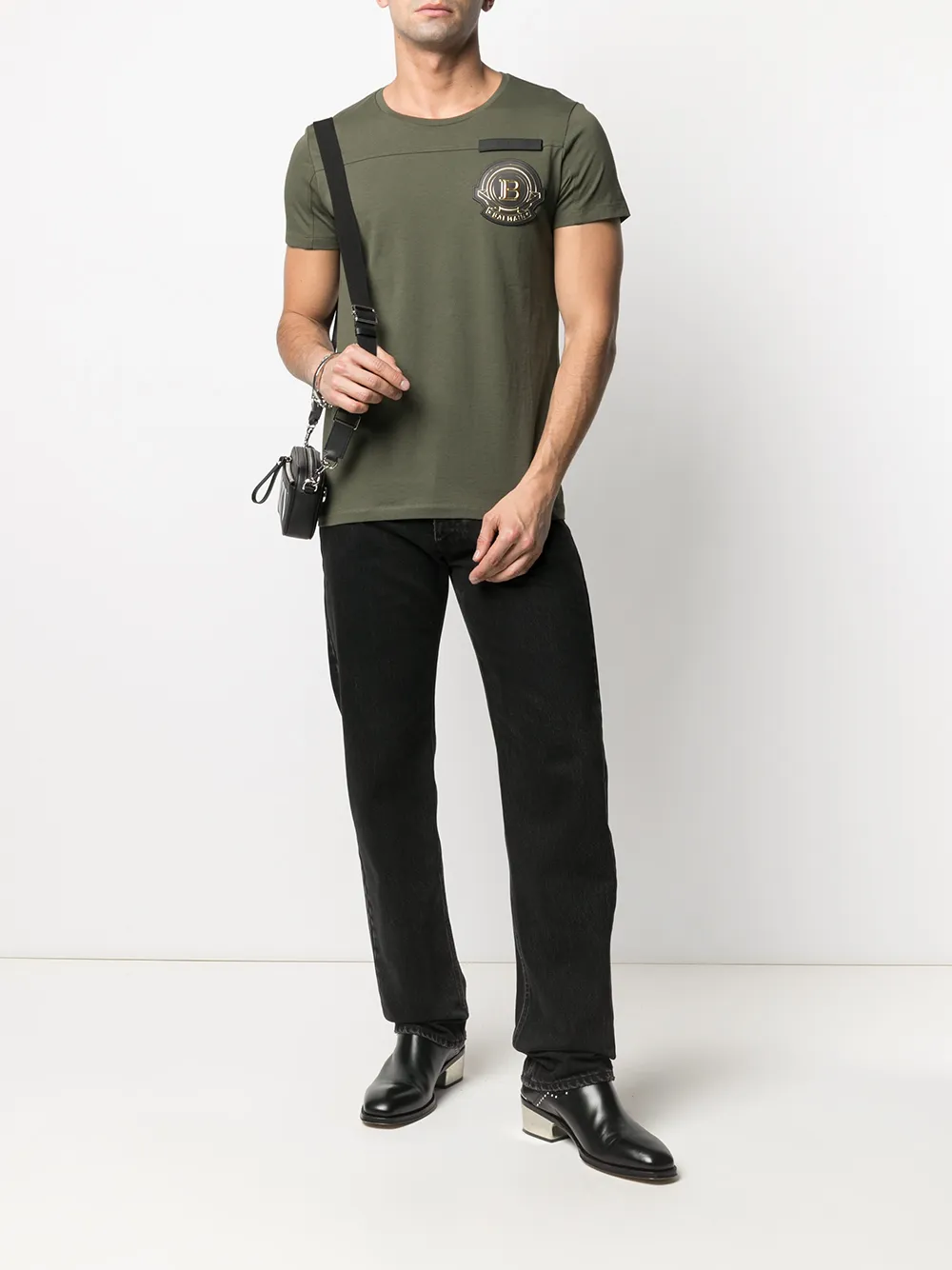 фото Balmain футболка с нашивкой-логотипом