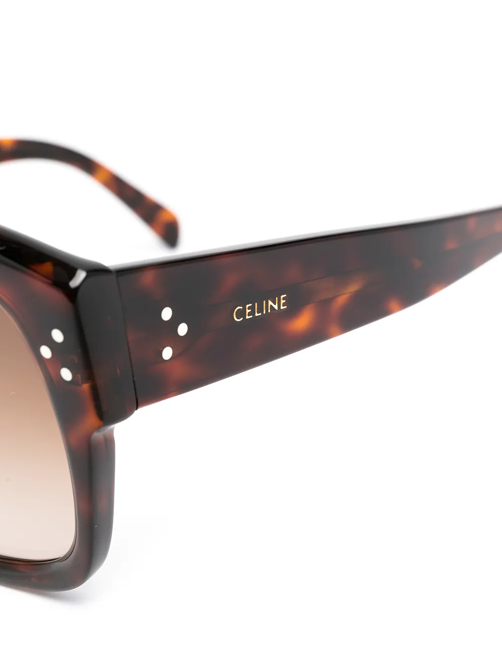 фото Celine eyewear солнцезащитные очки в оправе черепаховой расцветки