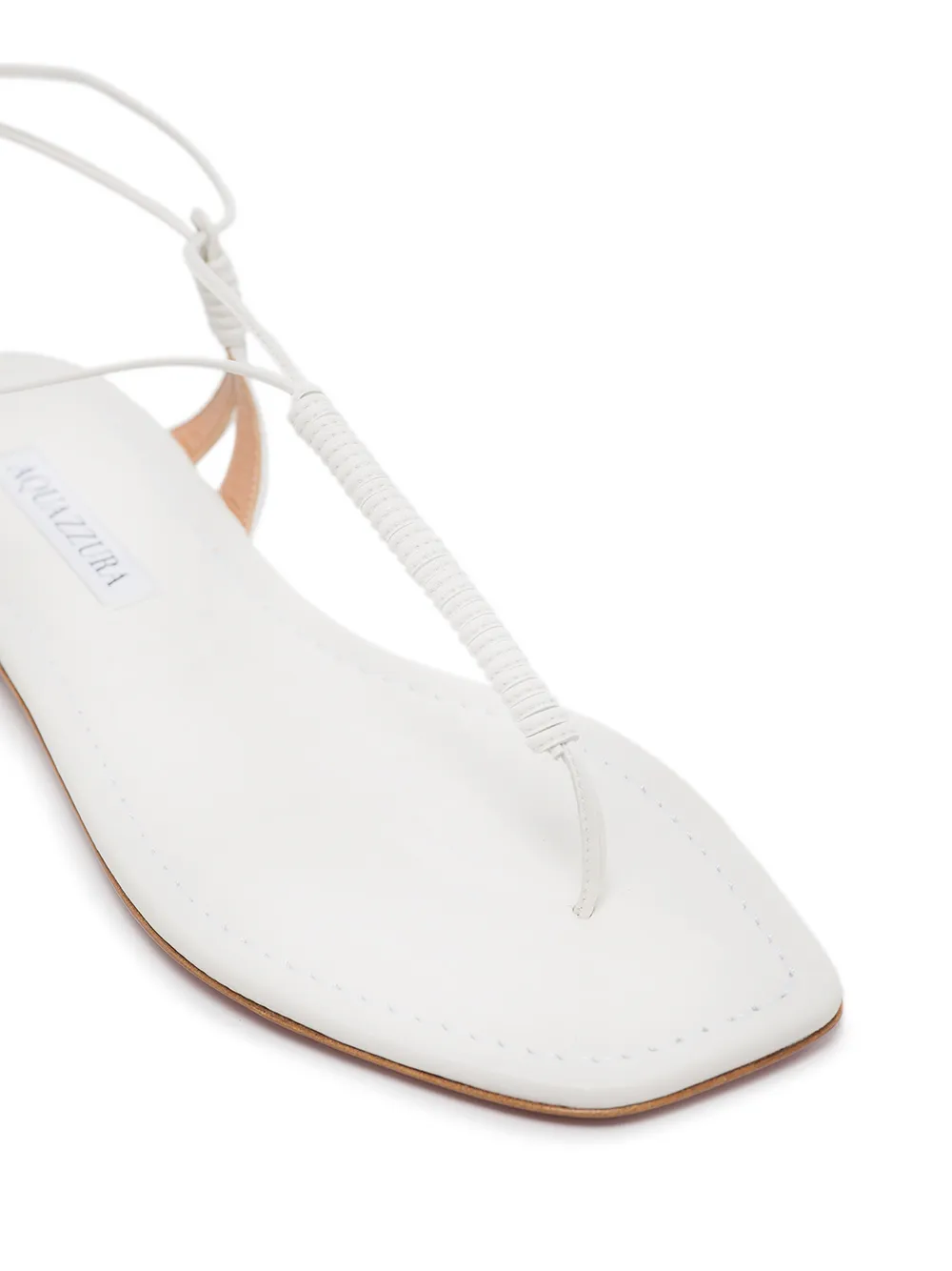 фото Aquazzura сандалии sole на плоской подошве