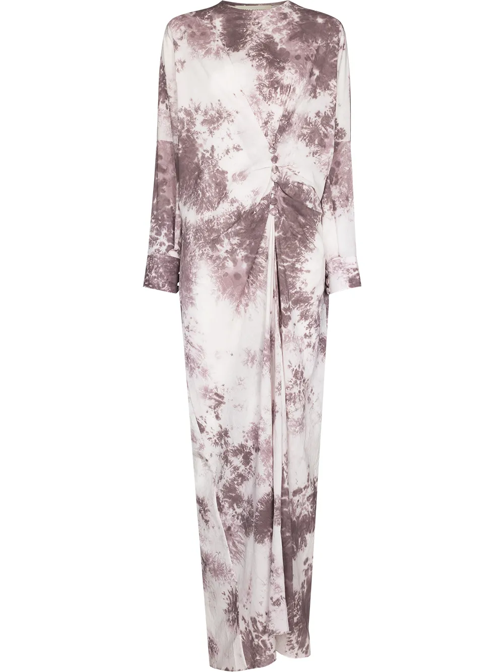 фото Sandra mansour платье макси со сборками и принтом тай-дай
