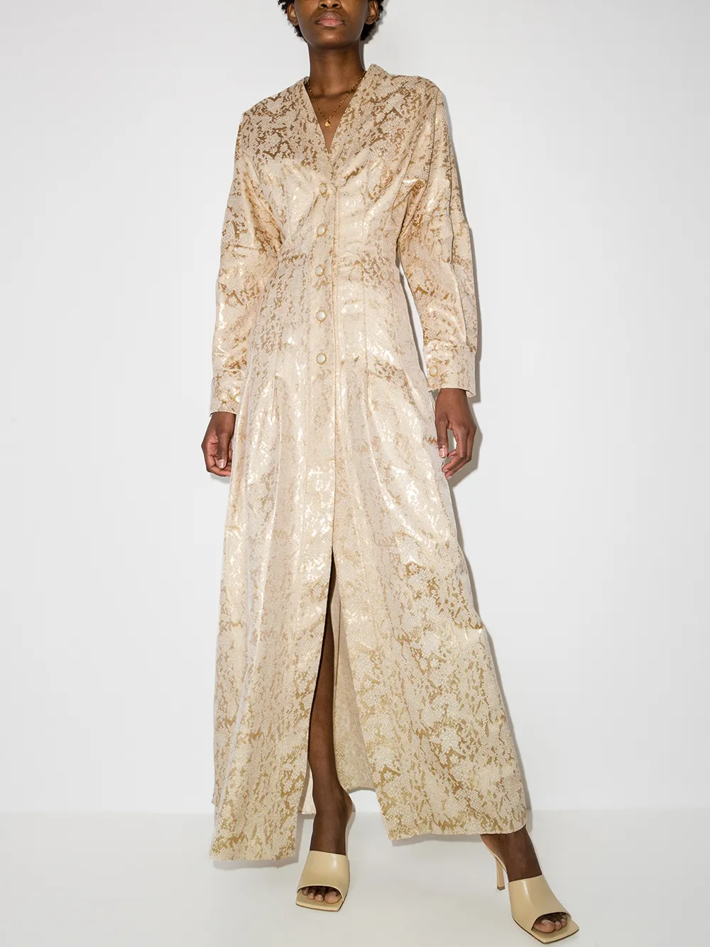 фото Sandra mansour платье макси с цветочным узором