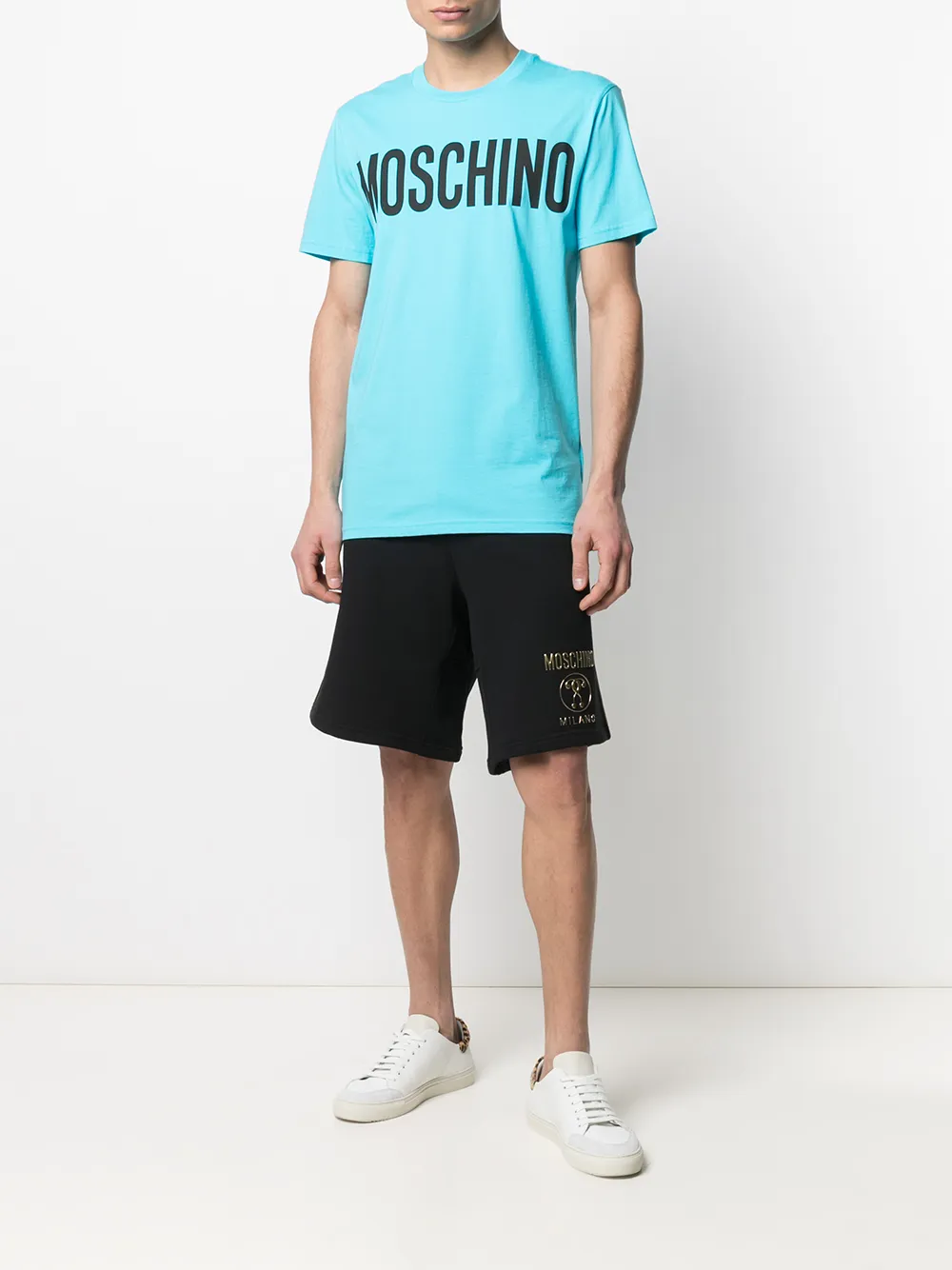 фото Moschino спортивные шорты double question mark