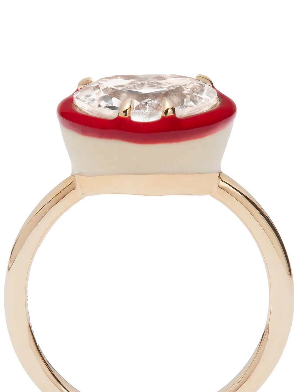 фото Alison lou кольцо heart из желтого золота с топазом