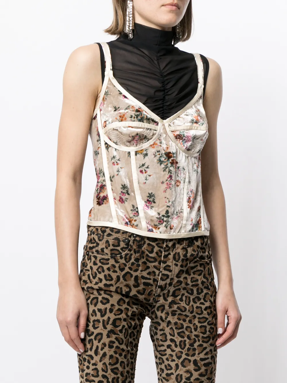 фото R13 топ на бретелях с цветочным принтом