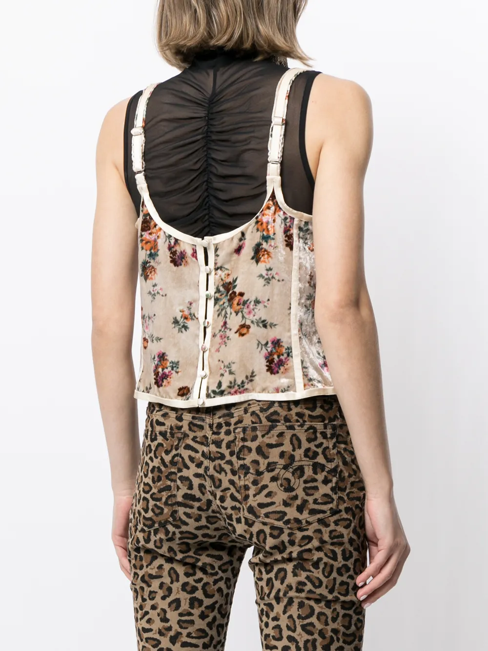 фото R13 топ на бретелях с цветочным принтом