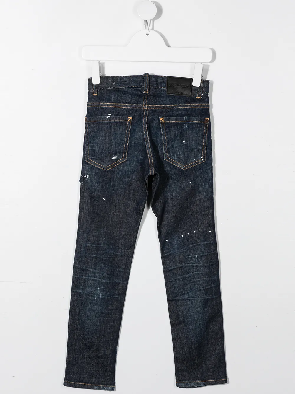 фото Dsquared2 kids прямые джинсы с эффектом потертости