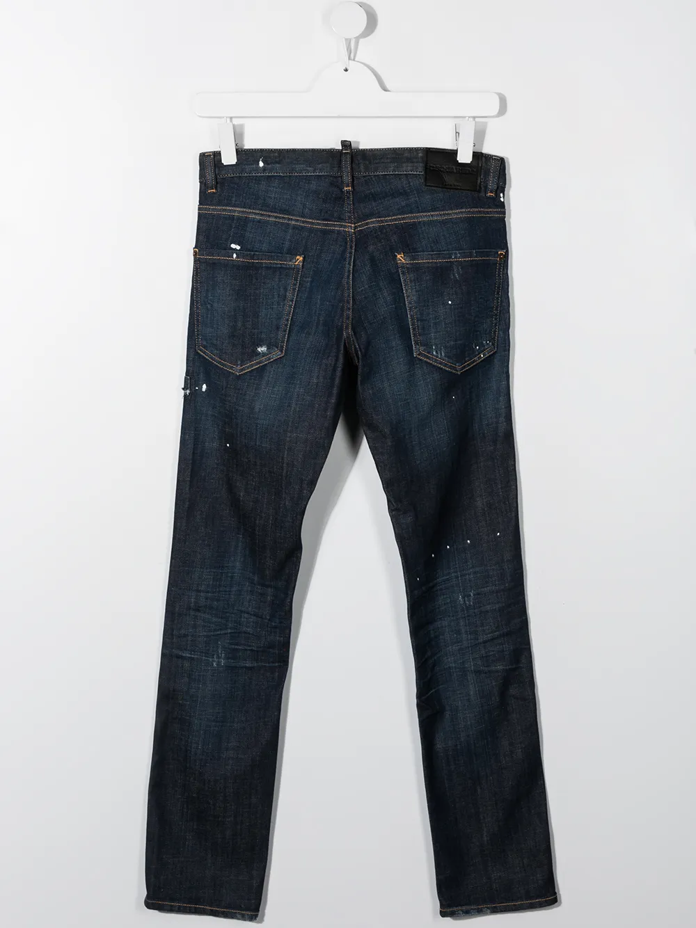 фото Dsquared2 kids прямые джинсы с эффектом потертости