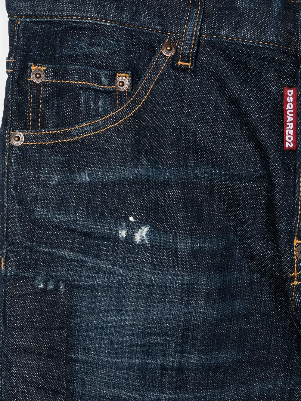 фото Dsquared2 kids прямые джинсы с эффектом потертости