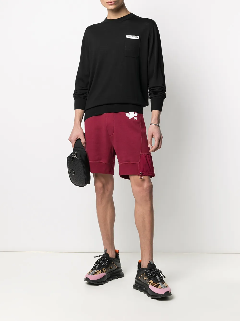 фото Dsquared2 спортивные шорты с логотипом