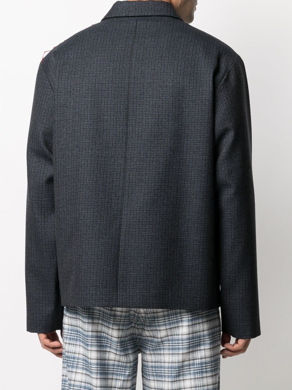 Marni Check Pattern Single Breasted Blazer Farfetch