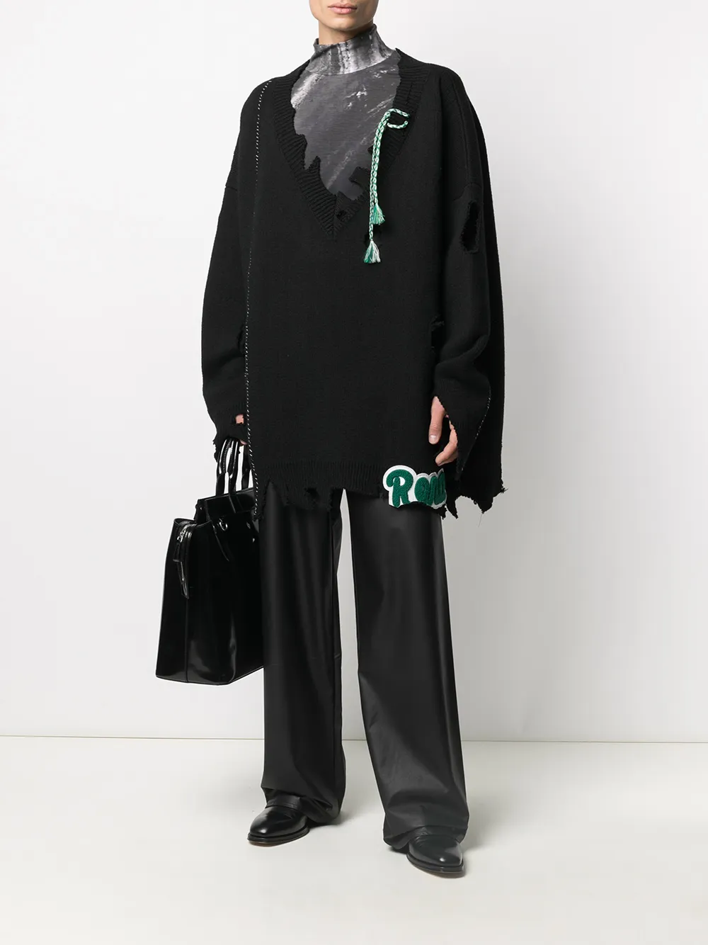 фото Raf simons широкие брюки с эластичным поясом