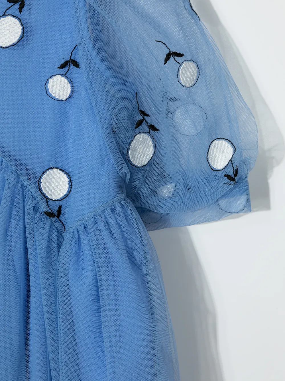 фото Valmax kids платье с короткими рукавами и вышивкой