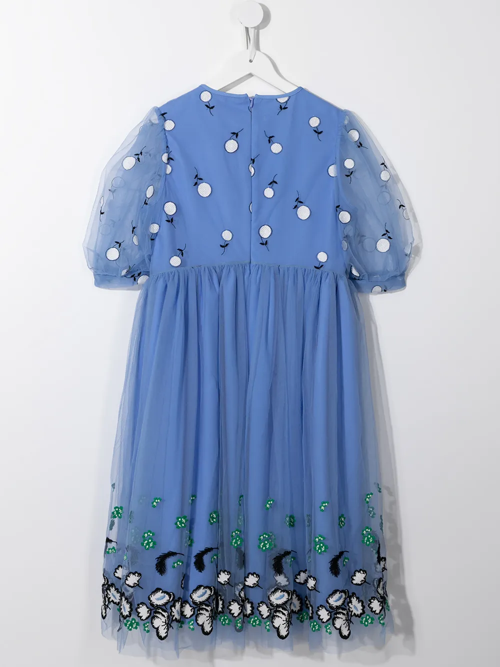 фото Valmax kids платье с короткими рукавами и вышивкой