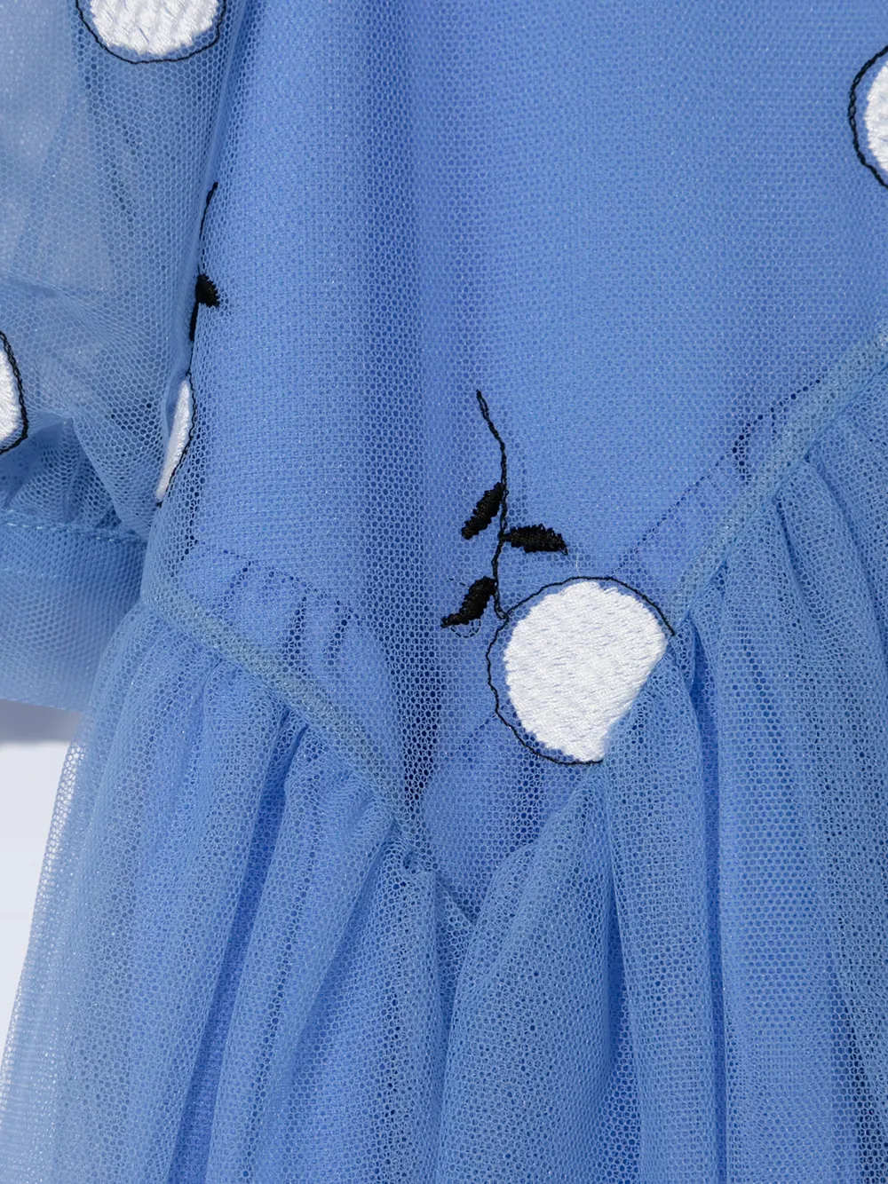 фото Valmax kids платье с короткими рукавами и вышивкой