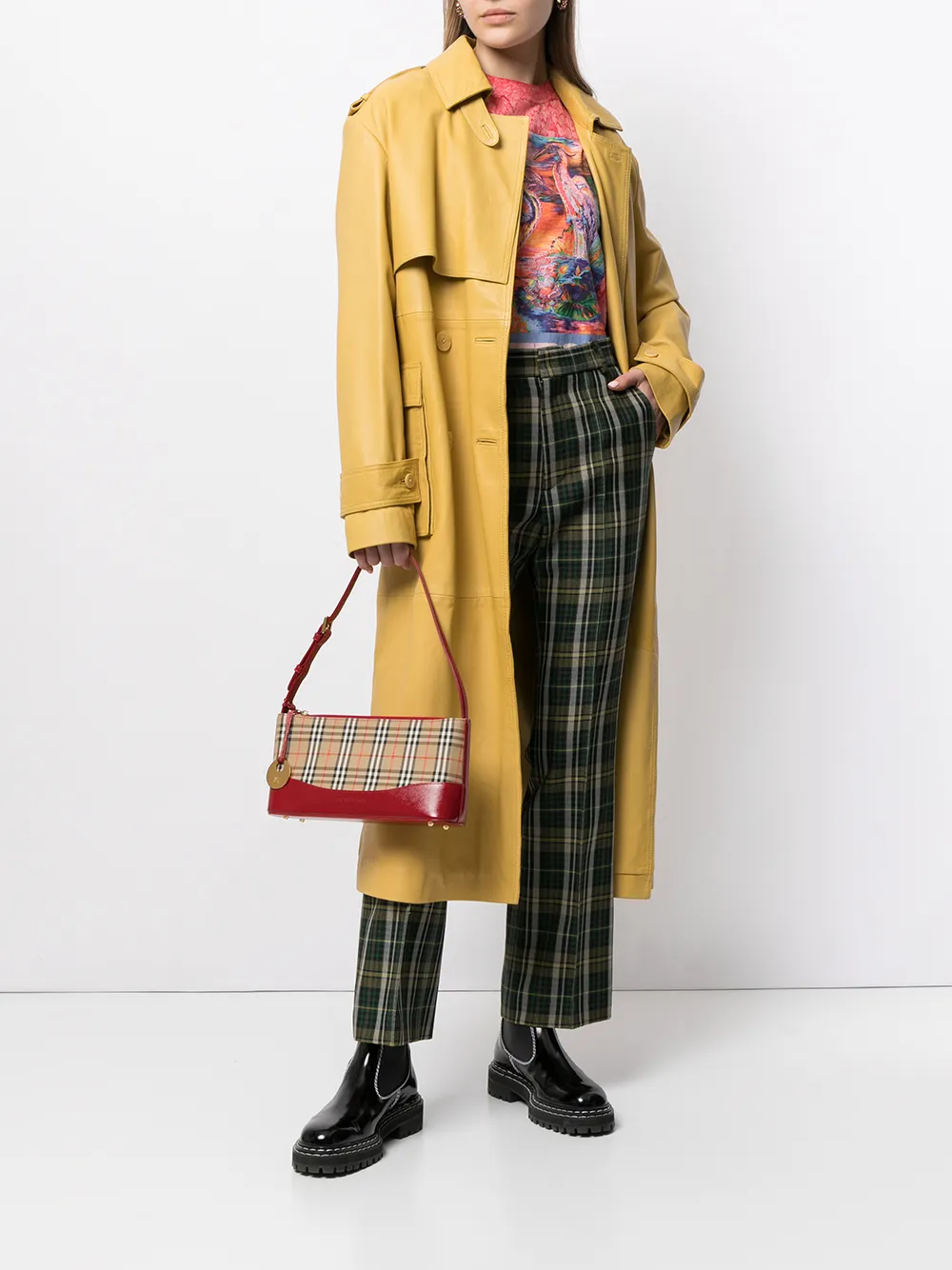 фото Burberry pre-owned сумка на плечо в клетку nova check