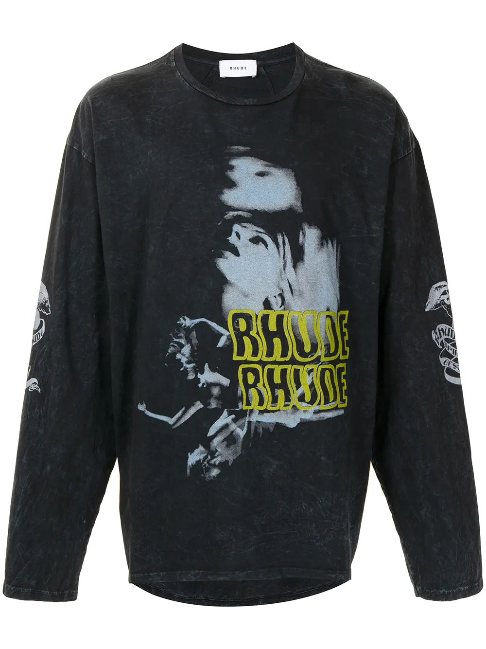 фото Rhude футболка с длинными рукавами и принтом