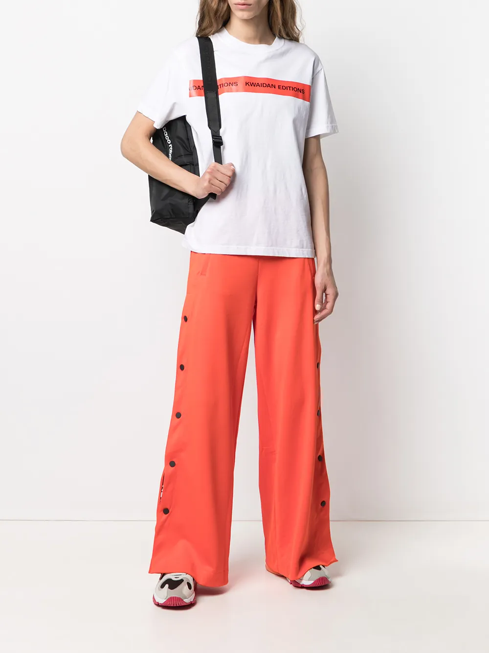 фото Adidas широкие брюки с завышенной талией