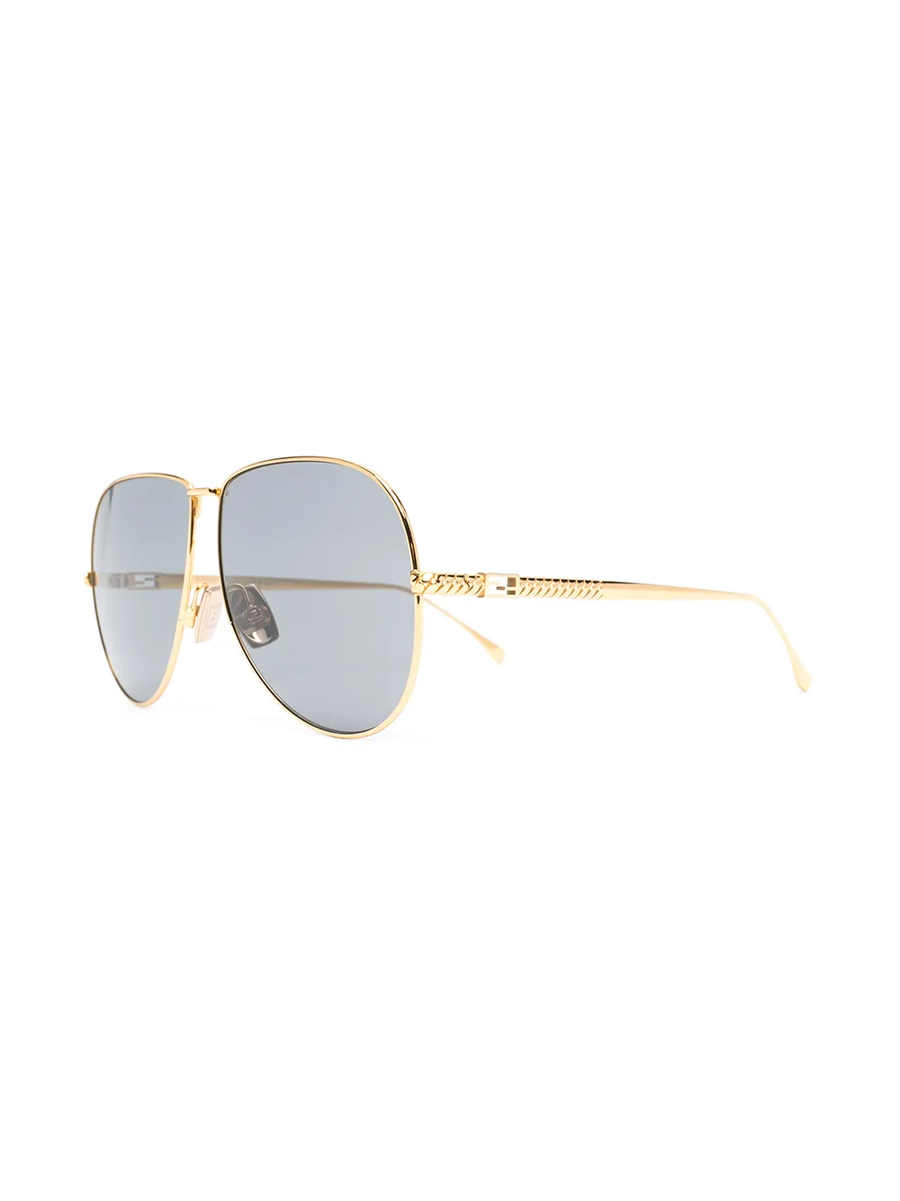 фото Fendi eyewear солнцезащитные очки-авиаторы в узкой оправе