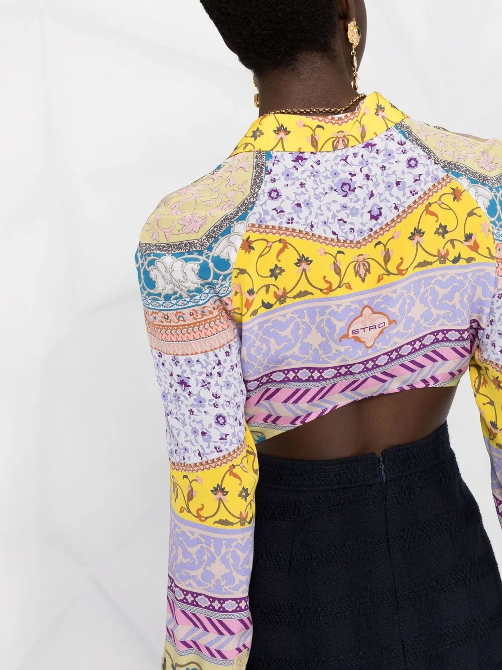 фото Etro укороченная рубашка с узором