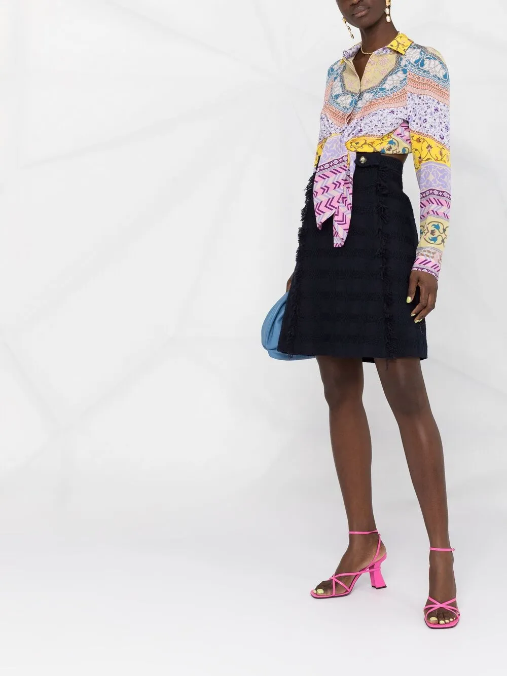 фото Etro укороченная рубашка с узором