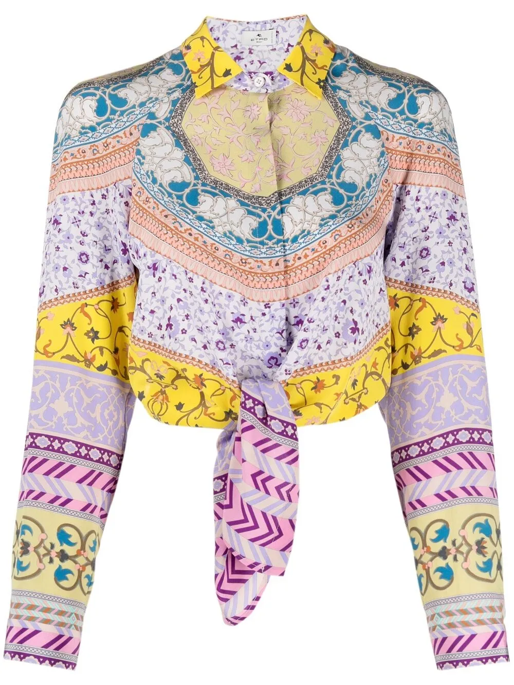 фото Etro укороченная рубашка с узором