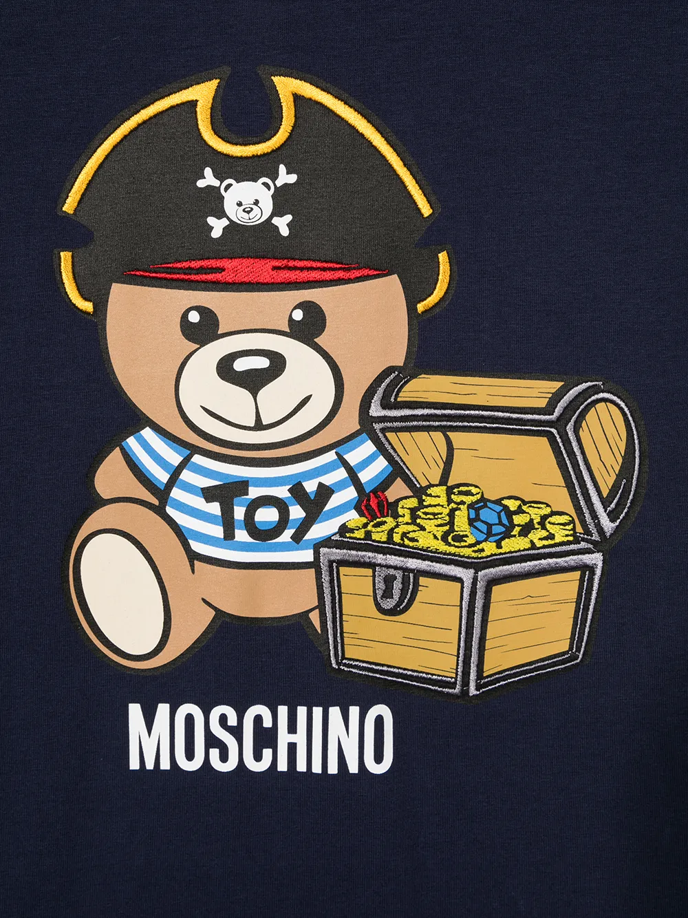 фото Moschino kids футболка с притом