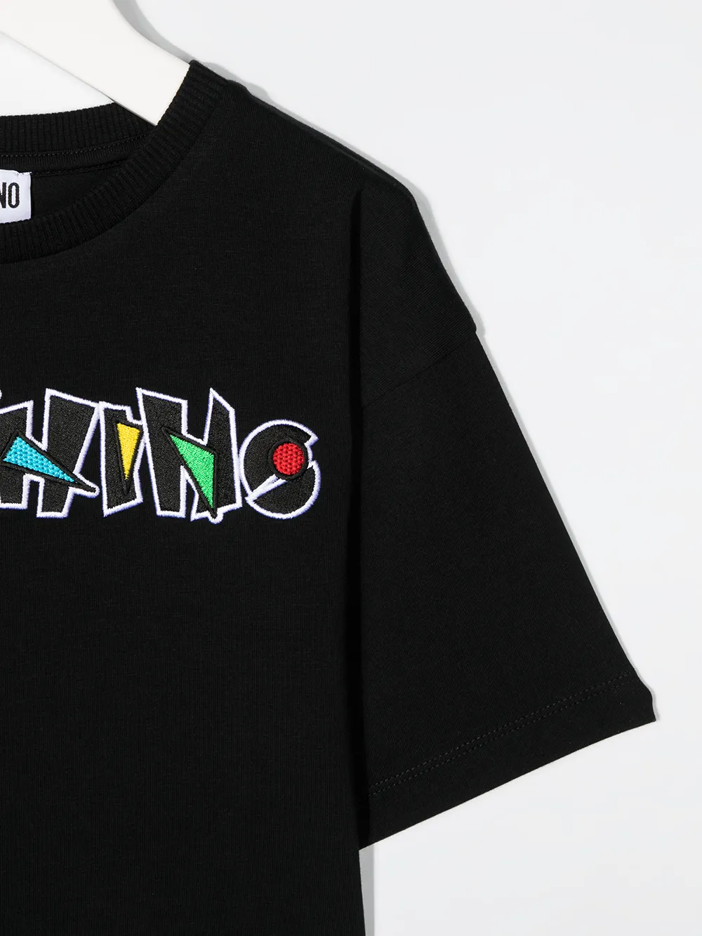 фото Moschino kids футболка с вышитым логотипом