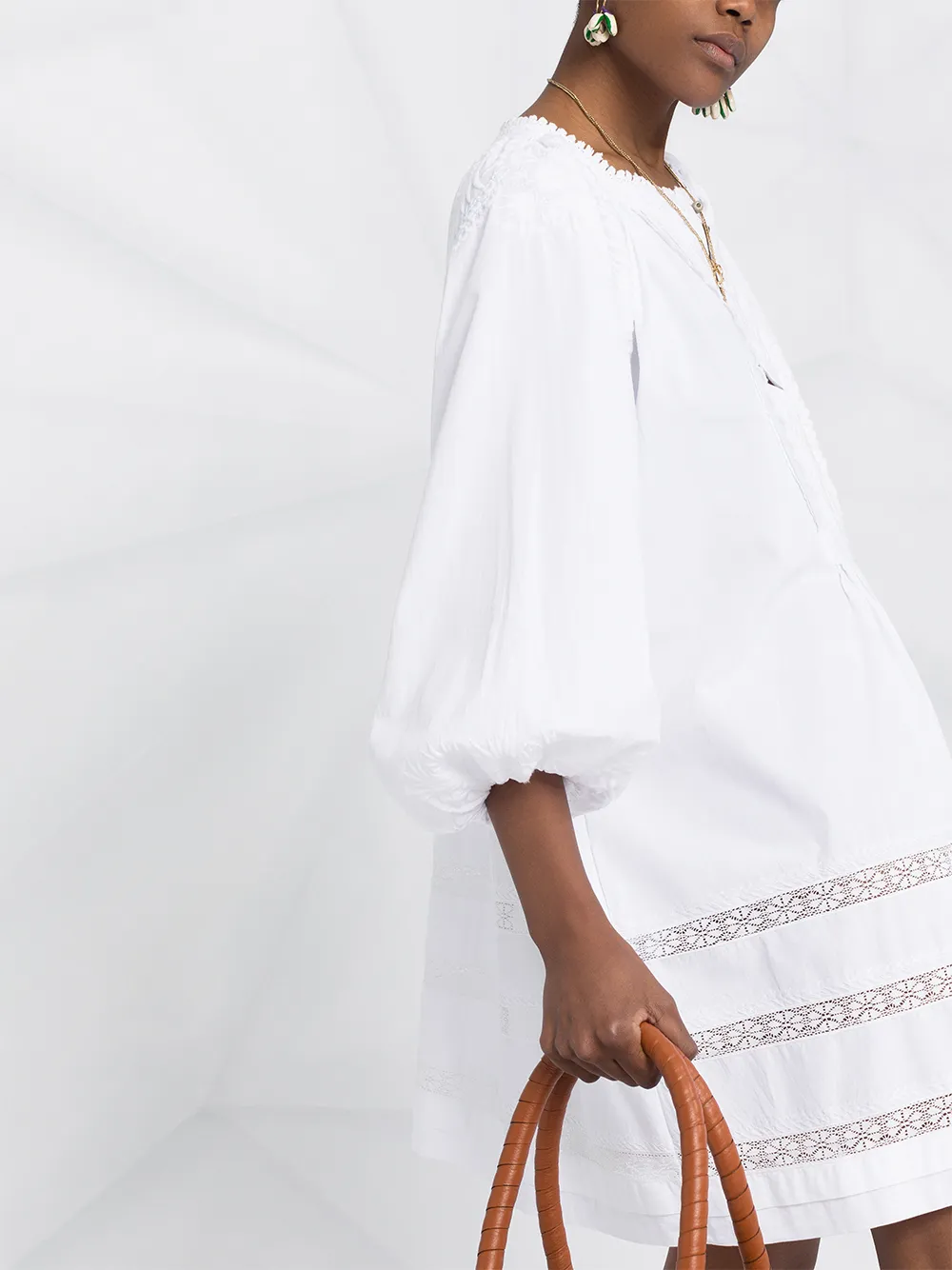 фото Etro платье prairie с пышными рукавами