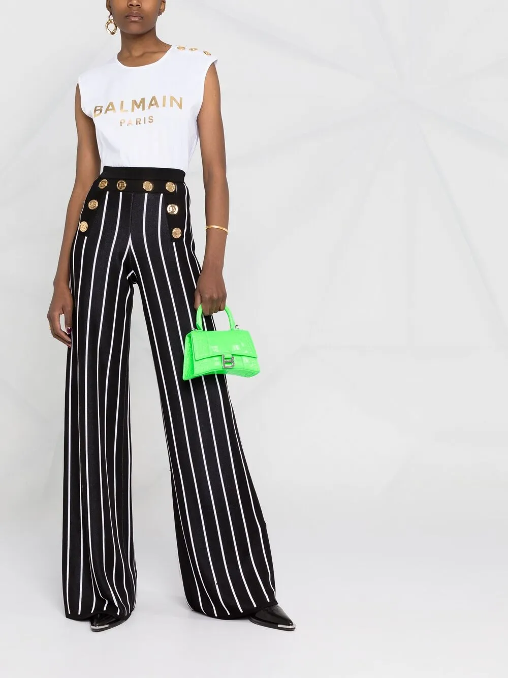 фото Balmain топ без рукавов с логотипом