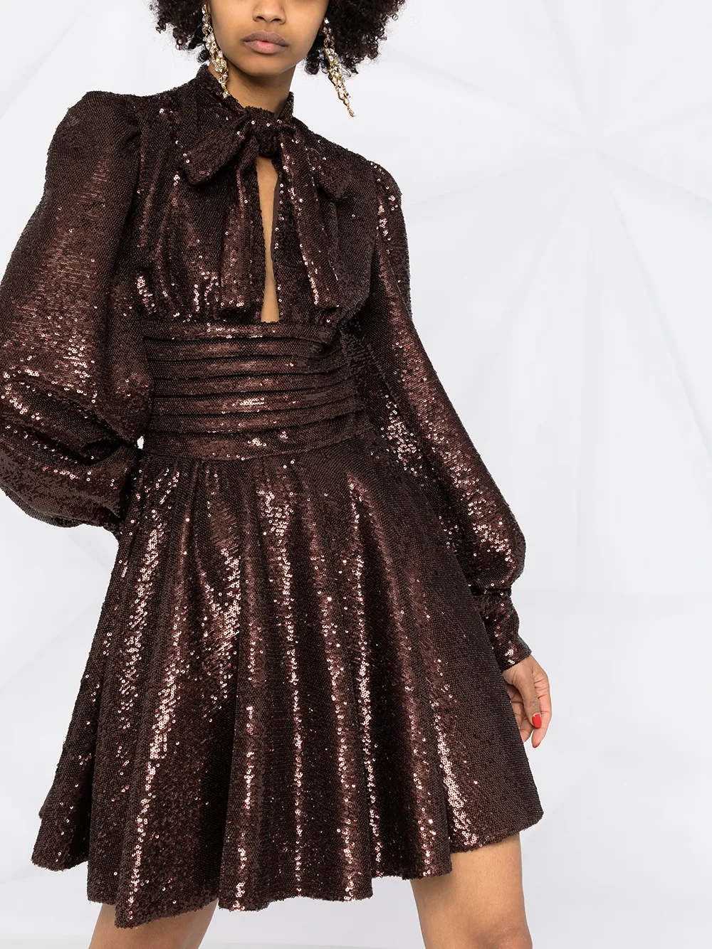 фото Brognano платье с бантом и пайетками