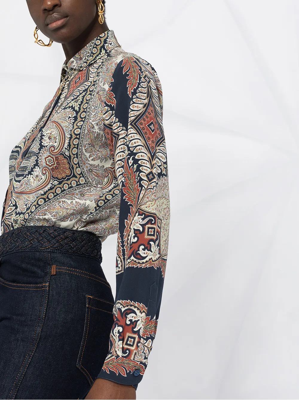 фото Etro рубашка с принтом пейсли