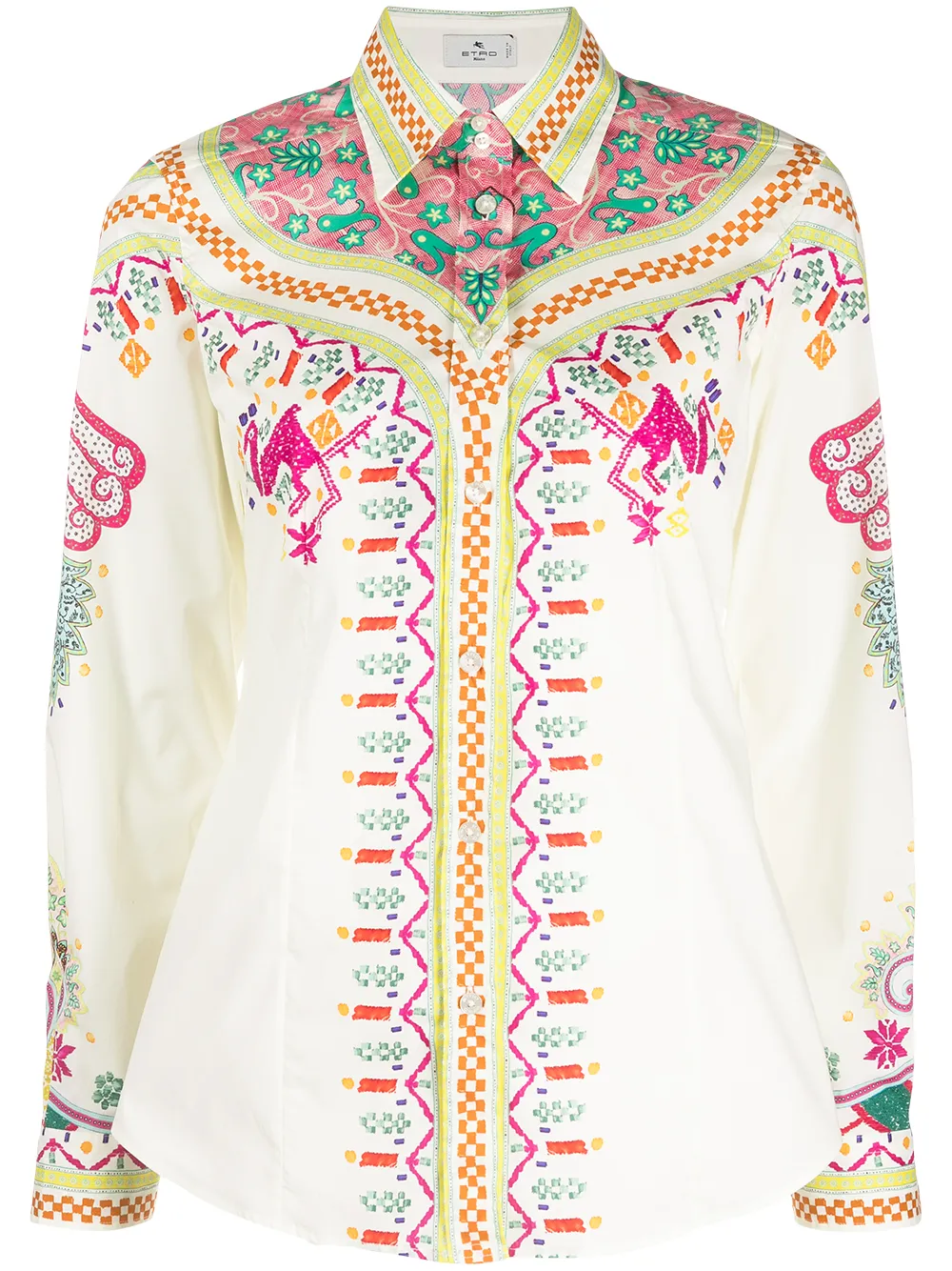 фото Etro рубашка с абстрактным принтом