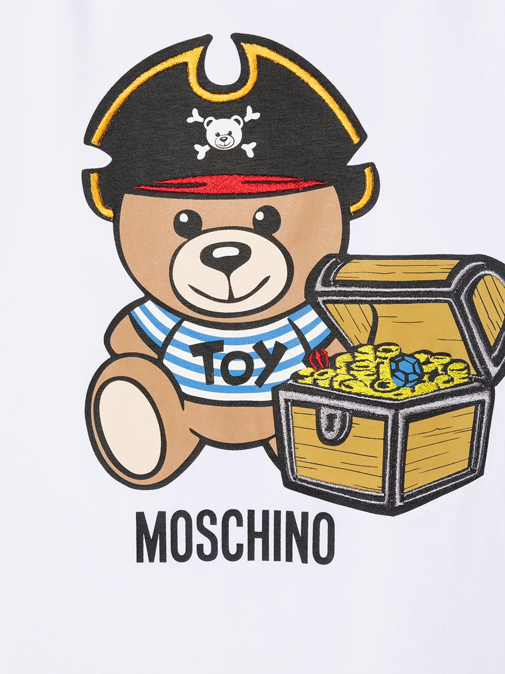 фото Moschino kids футболка с короткими рукавами и принтом