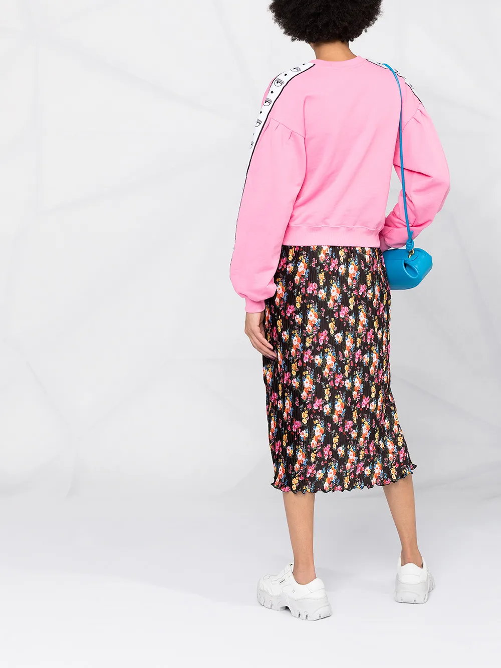 фото Msgm плиссированная юбка с цветочным принтом